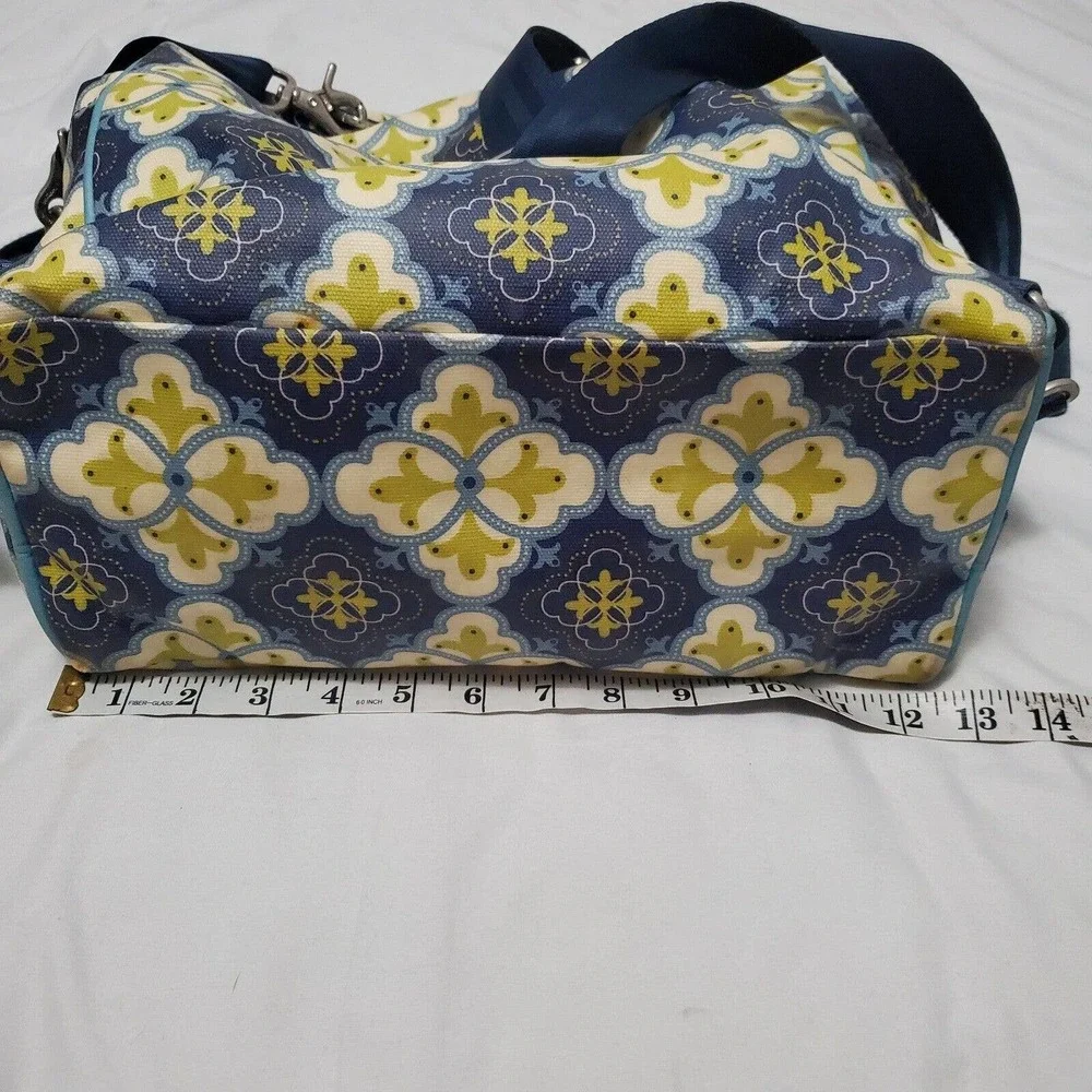 Petunia Pickle Bottom Baby Chic Diaper Bag Backpack Paisley Blue Green